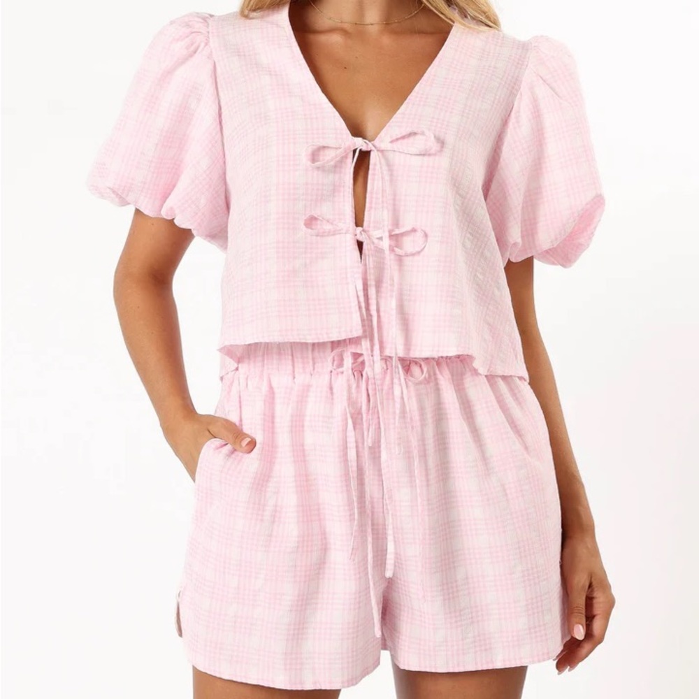 Plaid Two-Piece Set